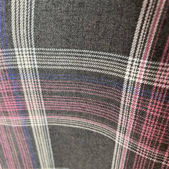 Anthropologie Cloth & Stone Top Womens Size Medium Gray & Pink Plaid Flannel - Picture 12 of 16